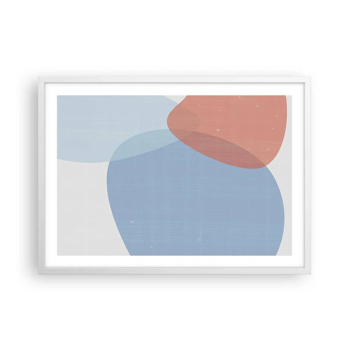 Poster în ramă albă - Relații pastelate - 70x50 cm