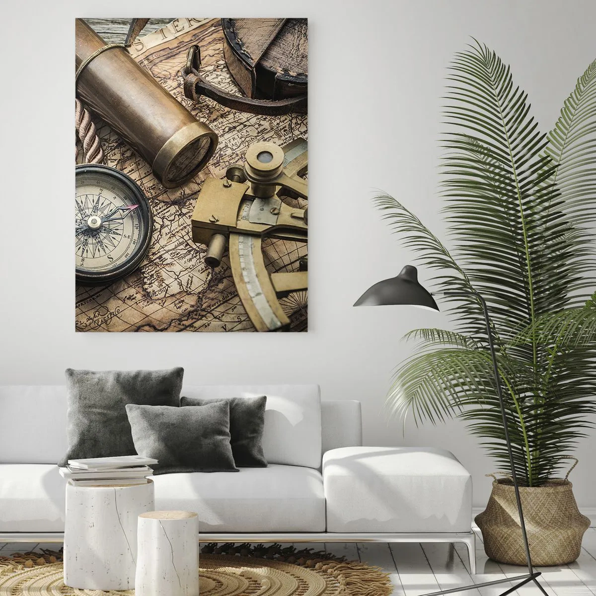 Tablou pe sticlă - Stabilește cursul - 70x100 cm