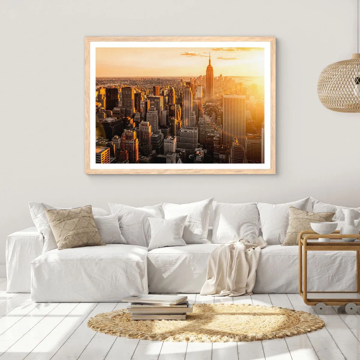 Poster în ramă de stejar deschis - Crescând la soare - 40x30 cm