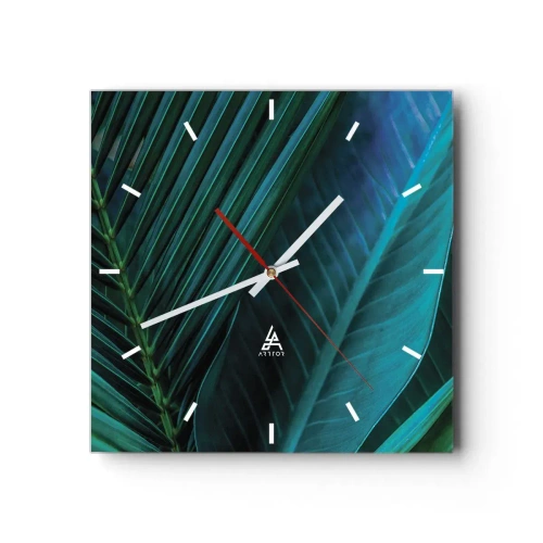 Ceas de perete - Ceas pe sticlă - Anatomia verdelui - 30x30 cm