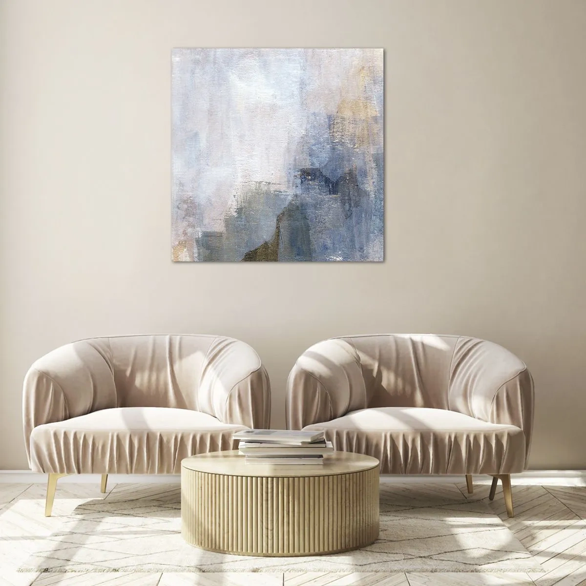 Tablou pe sticlă - Tonuri  și acorduri de culoare - 60x60 cm