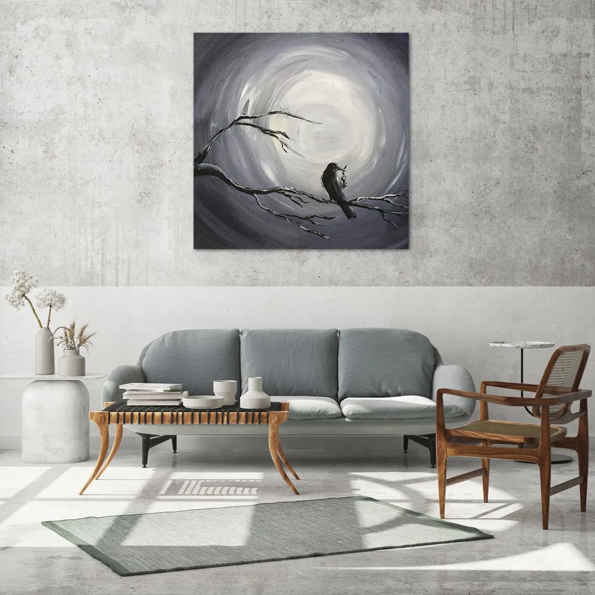 Tablou pe sticlă - Cheia pentru misterul nopții - 70x70 cm