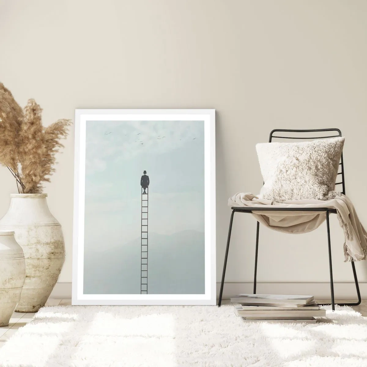 Poster în ramă albă - Fii deasupra - 70x100 cm