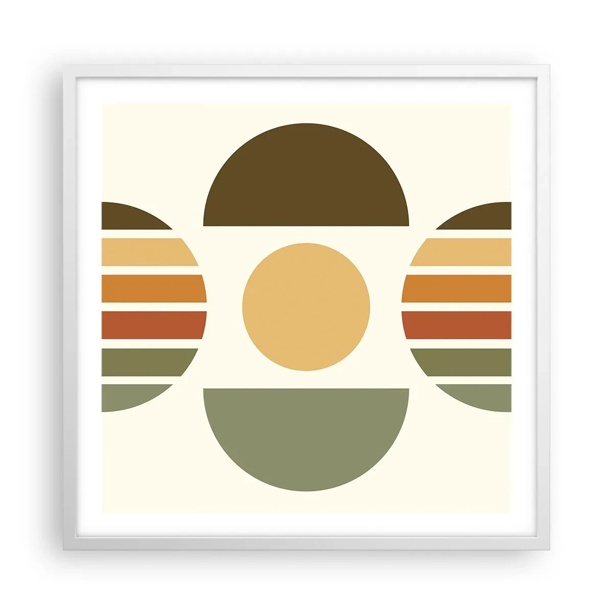 Poster în ramă albă - În culorile pământului - 60x60 cm
