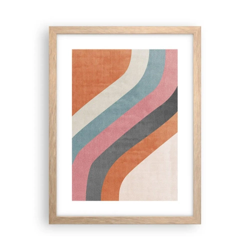 Poster în ramă de stejar deschis - Compoziție diagonală - mișcare - 30x40 cm