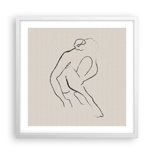 Poster în ramă albă - Schiță intimă - 50x50 cm