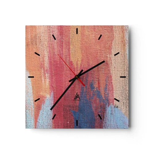 Ceas de perete - Ceas pe sticlă - Plutind prin curcubeu - 30x30 cm