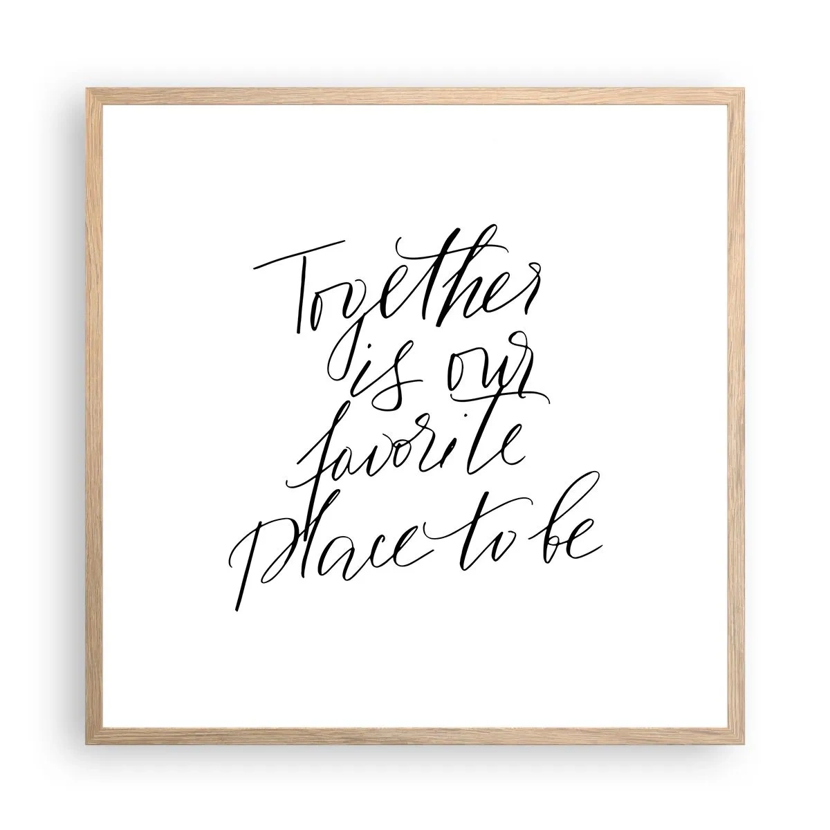 Poster în ramă de stejar deschis - O simți și tu? - 60x60 cm