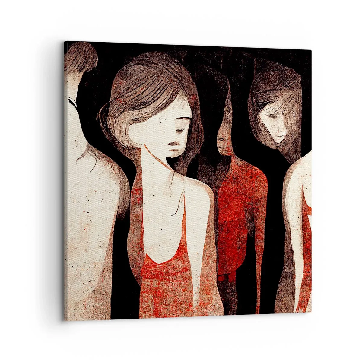 Tablou pe pânză - Madonele întunericului - 50x50 cm