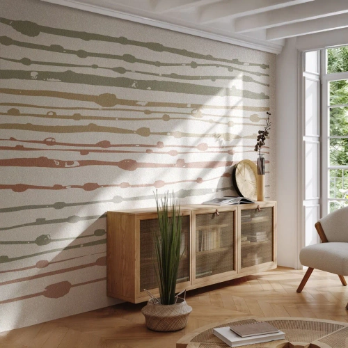 Tapet Autoadeziv Deluxe Sticker - Notația culorilor muzicale - Minimalism, Pastel, Bucată - 400x280 cm