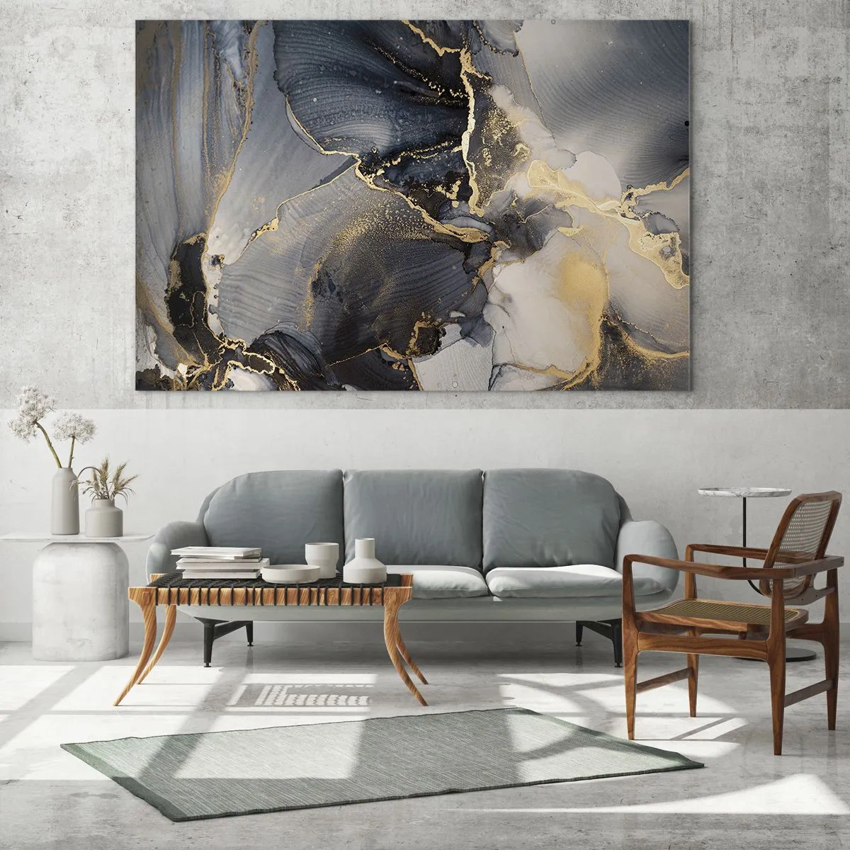Tablou pe sticlă - Viața unei pietre - 100x40 cm