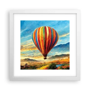 Poster în ramă albă - În liniște puteți vedea mai multe - 30x30 cm