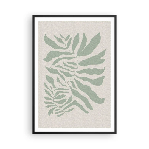 Poster în ramă neagră - Ramura de smarald - 70x100 cm