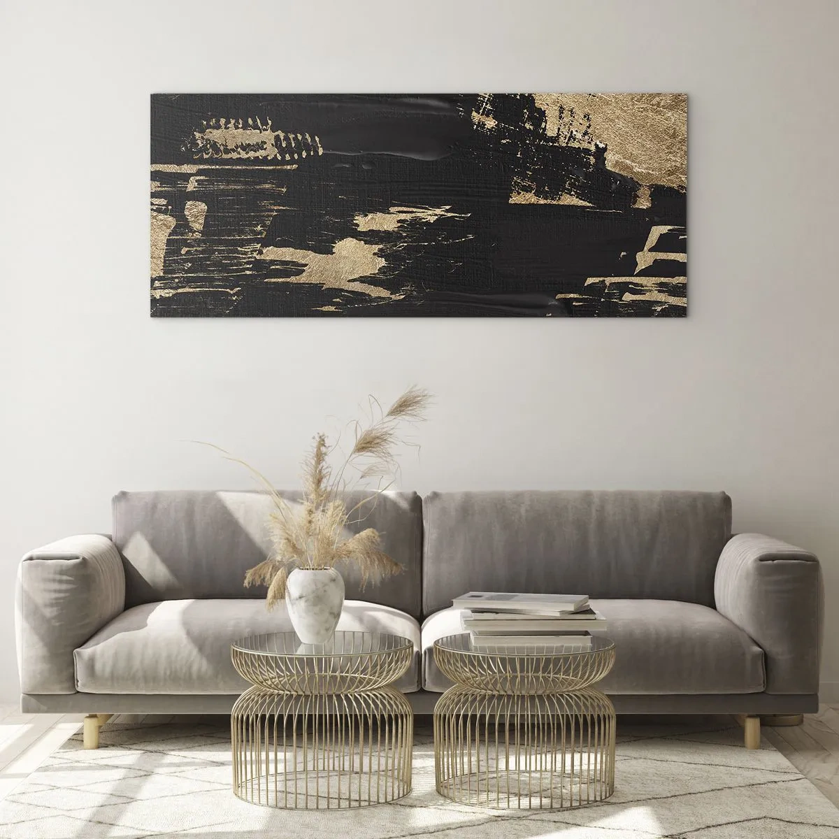 Tablou pe sticlă - O urmă de atingere - 100x40 cm