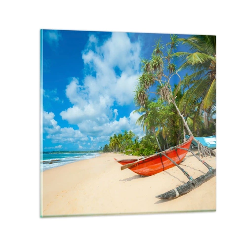 Tablou pe sticlă - Farmecul tropicelor - 70x70 cm