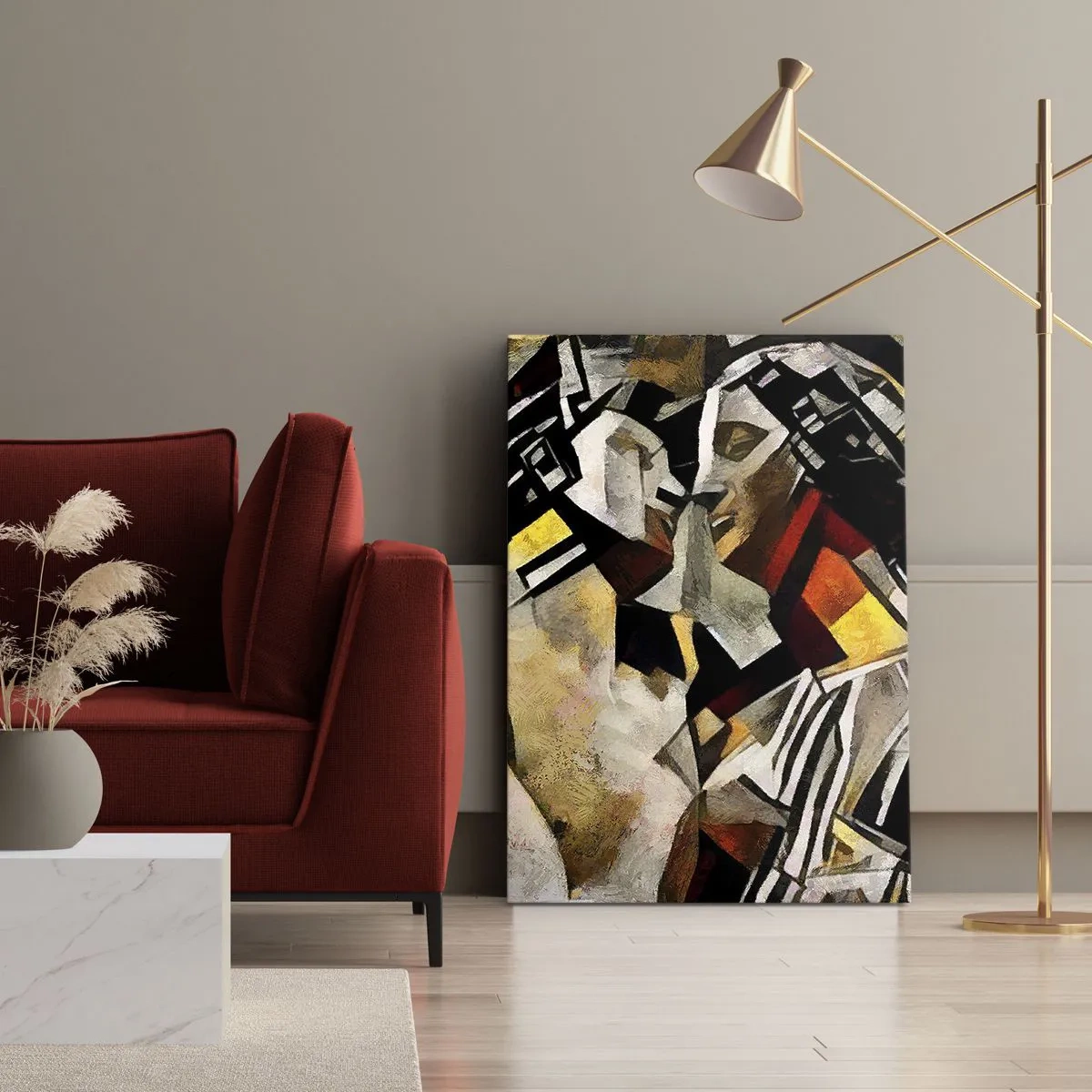 Tablou pe pânză - Sărut statuar - 50x70 cm