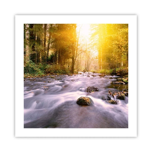 Poster - Malachit în rame de argint și aur - 50x50 cm