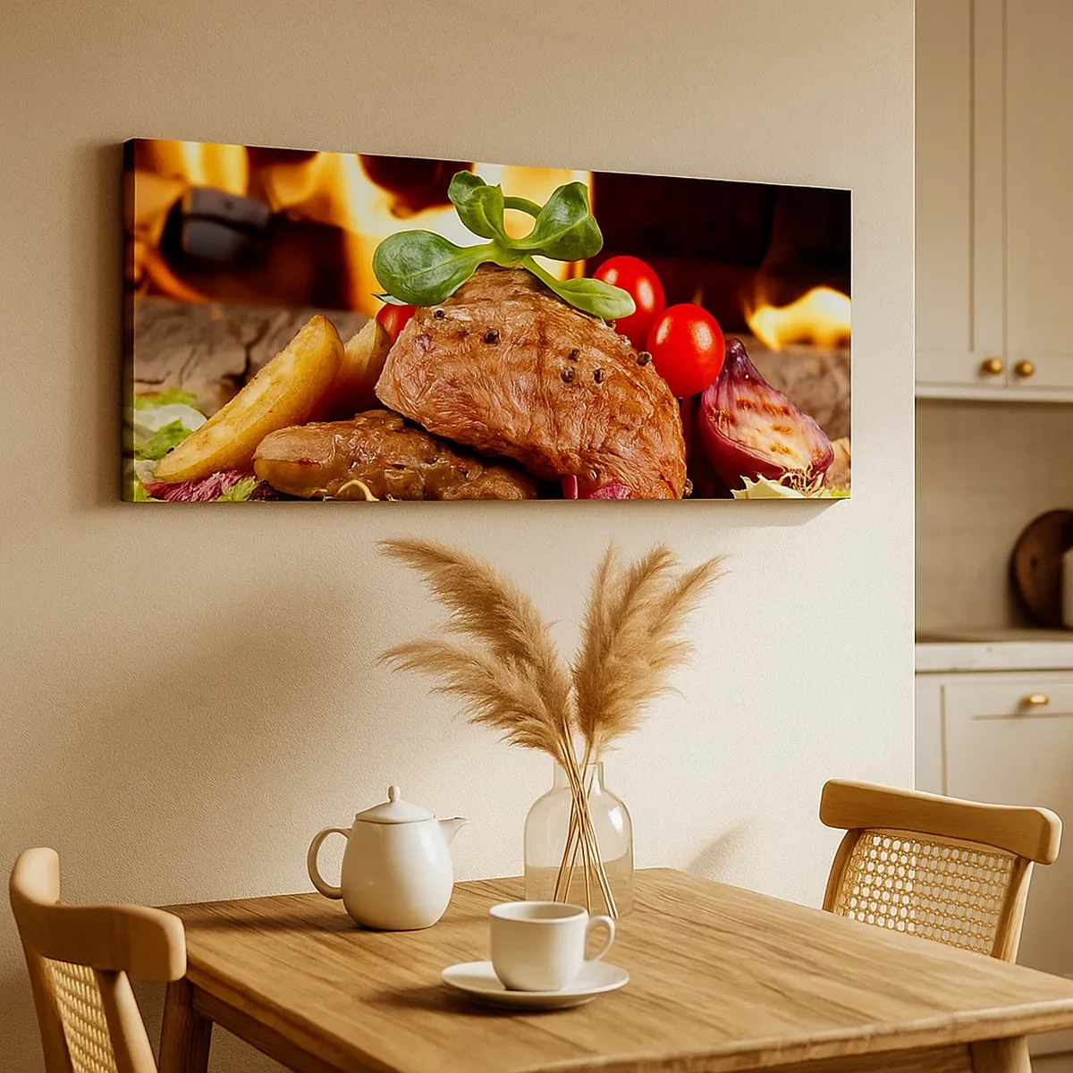 Tablou pe pânză - Înconjurată de ardoare - 30x30 cm