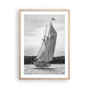 Poster în ramă de stejar deschis - Frații vântului - 50x70 cm