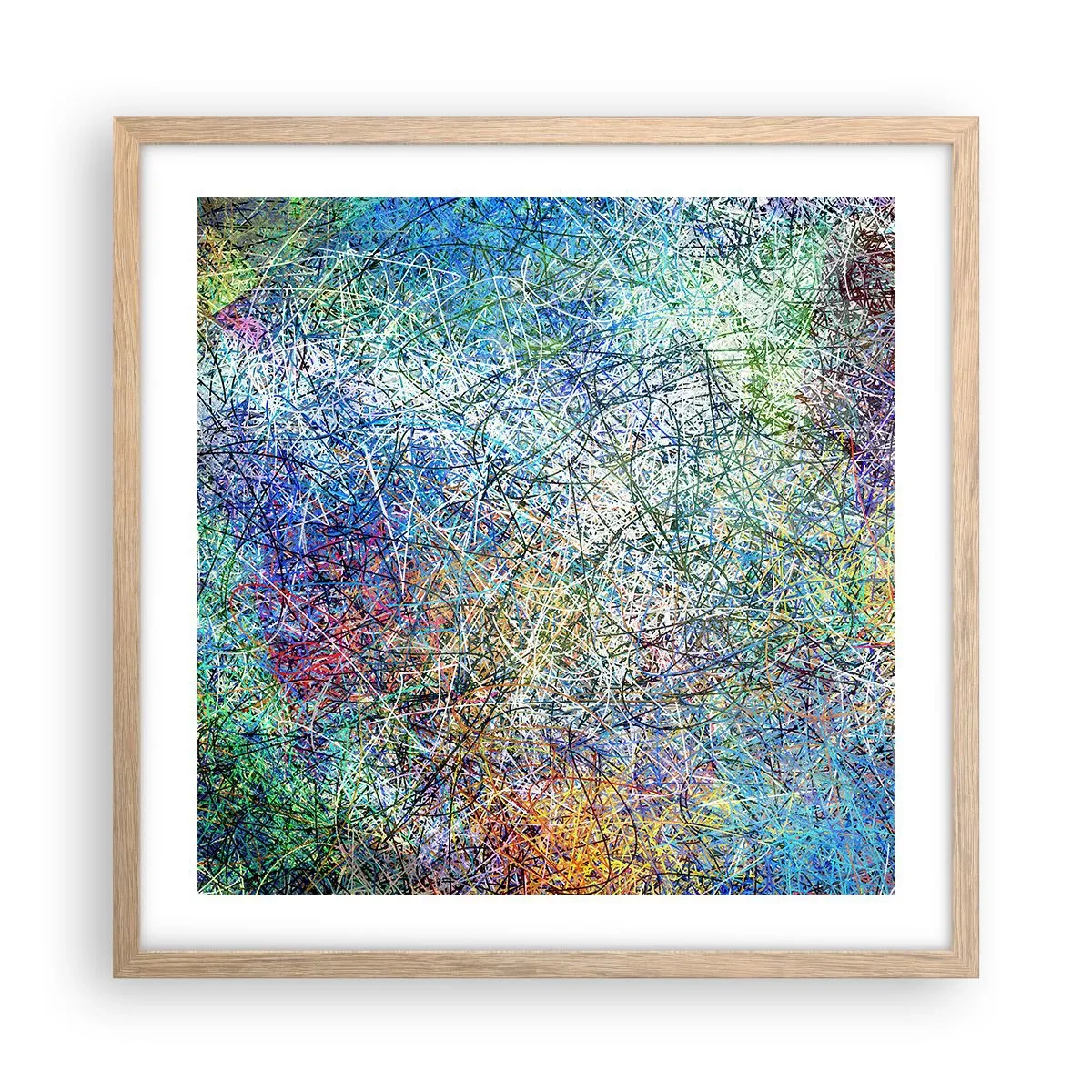 Poster în ramă de stejar deschis - Nu este atât de simplu - 50x50 cm