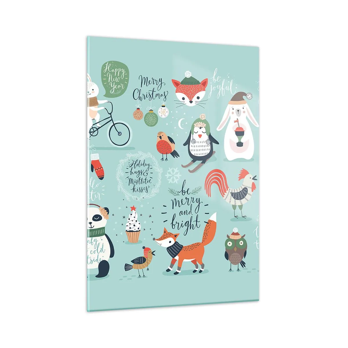 Tablou pe sticlă - Să nu se termine niciodată Crăciunul! - 50x70 cm