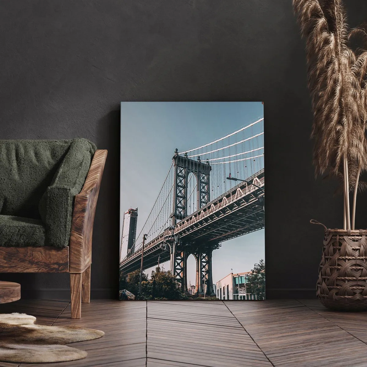 Tablou pe pânză - În valurile orașului - 55x100 cm