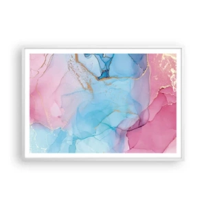 Poster în ramă albă - Întâlnire și întrepătrundere - 100x70 cm