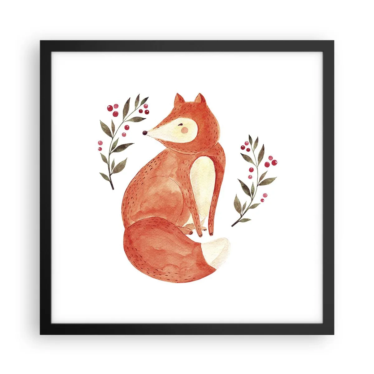 Poster în ramă neagră - Micuțul roșcat - 40x40 cm
