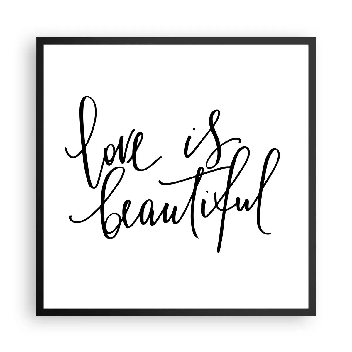 Poster în ramă neagră - Citiți și repetați - 60x60 cm