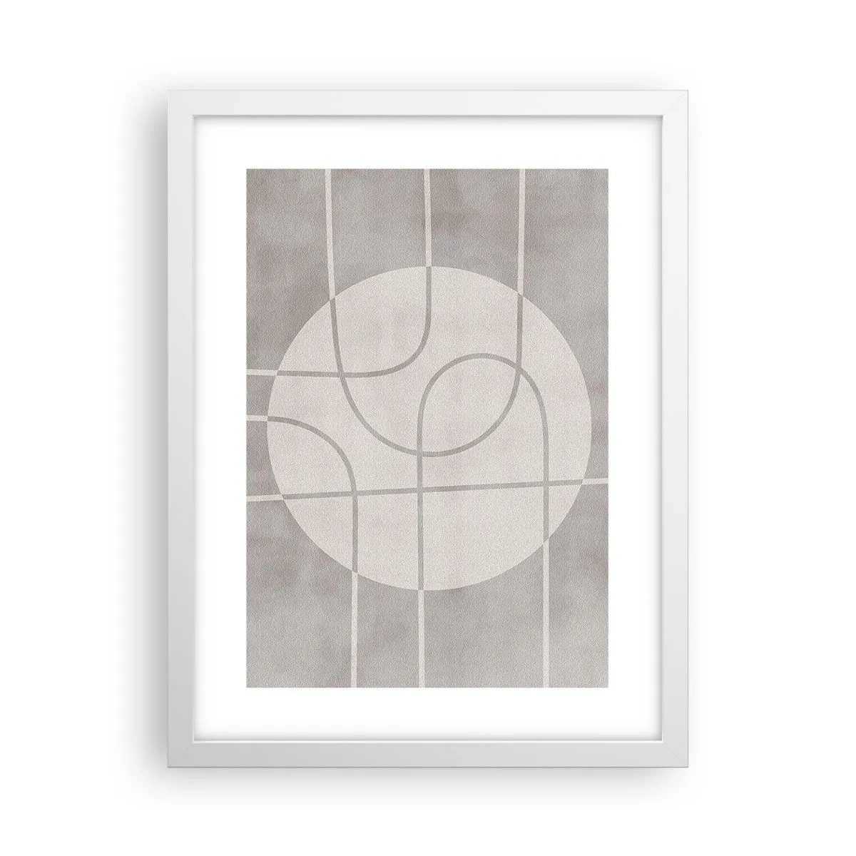 Poster în ramă albă - Circular și drept înainte - 30x40 cm