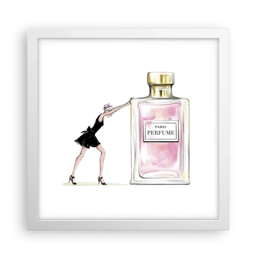 Poster în ramă albă - Esența feminității - 30x30 cm