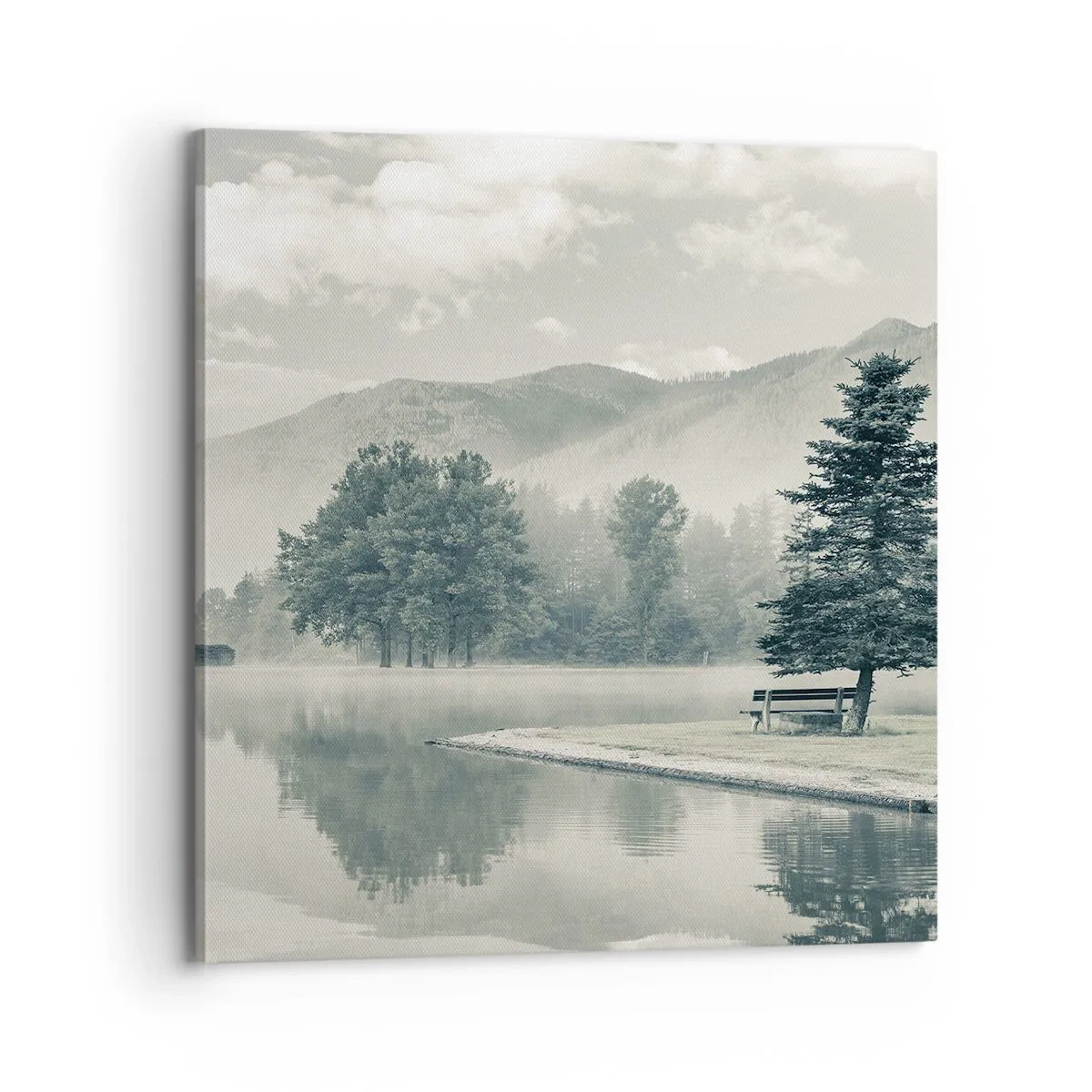 Tablou pe pânză - Lacul încă doarme - 70x70 cm