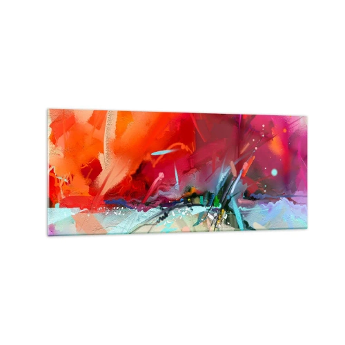 Tablou pe sticlă - O explozie de lumini și culori - 120x50 cm
