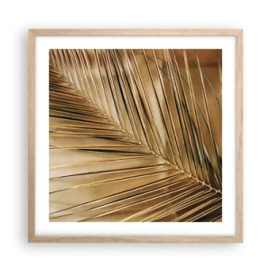 Poster în ramă de stejar deschis - Colonadă naturală - 50x50 cm