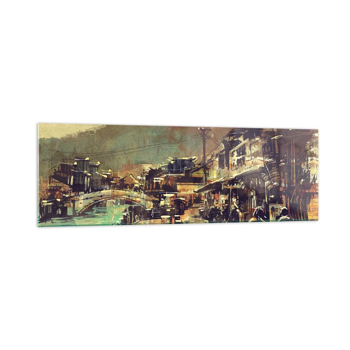 Tablou pe sticlă - Viața ca o bogăție de gri - 160x50 cm