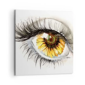 Tablou pe pânză - O privire la fel de fierbinte ca vara - 50x50 cm