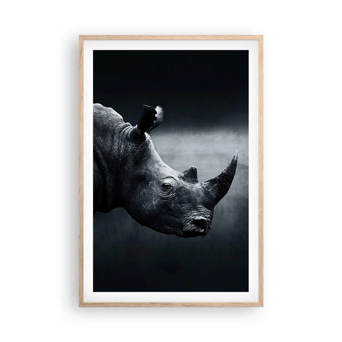 Poster în ramă de stejar deschis - Profil drept - 61x91 cm