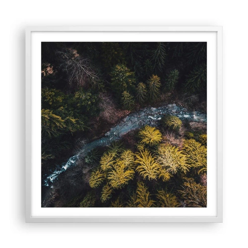 Poster în ramă albă - Rapid și mai rapid - 60x60 cm