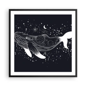 Poster în ramă neagră - În oceanul universului - 60x60 cm
