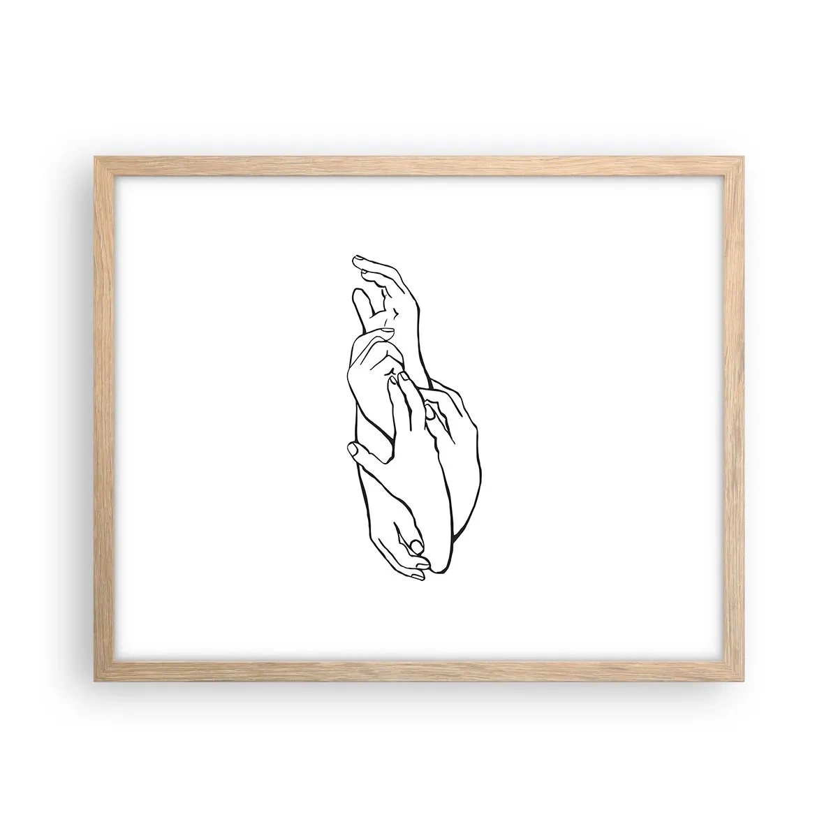Poster în ramă de stejar deschis - Atingere bună - 50x40 cm