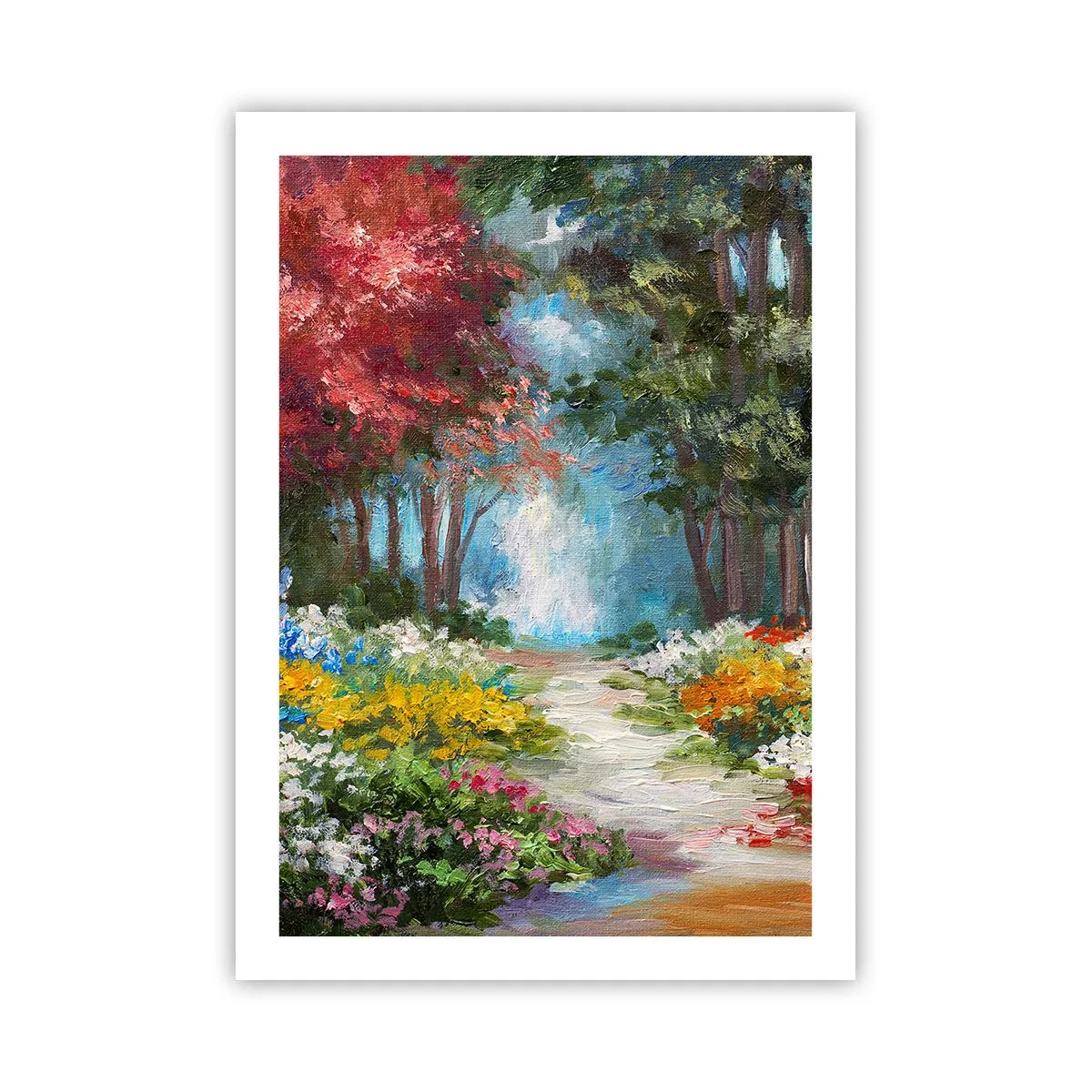 Poster - Grădină de pădure, pădure de flori - 50x70 cm