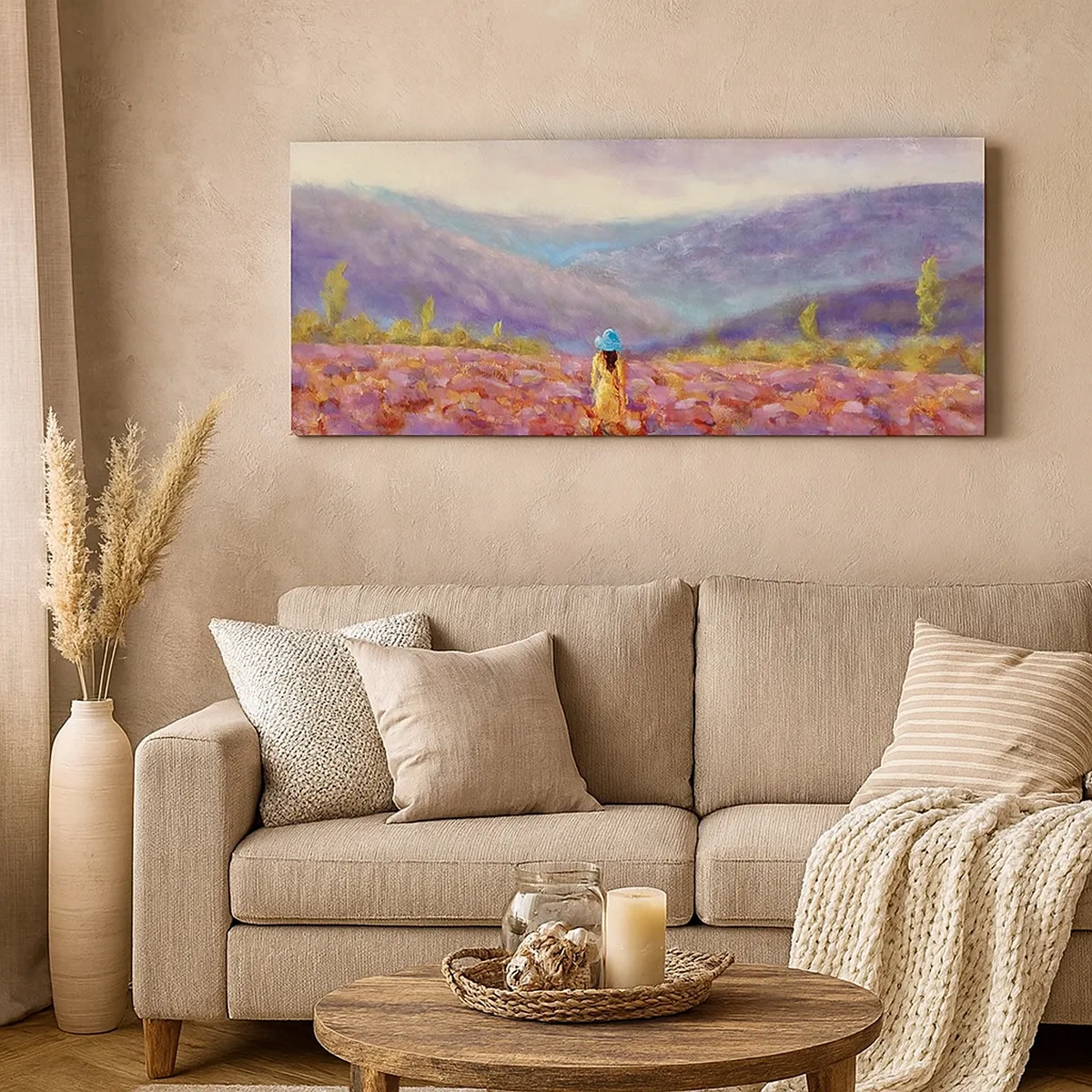 Tablou pe pânză - Într-o lume de lavandă - 30x30 cm