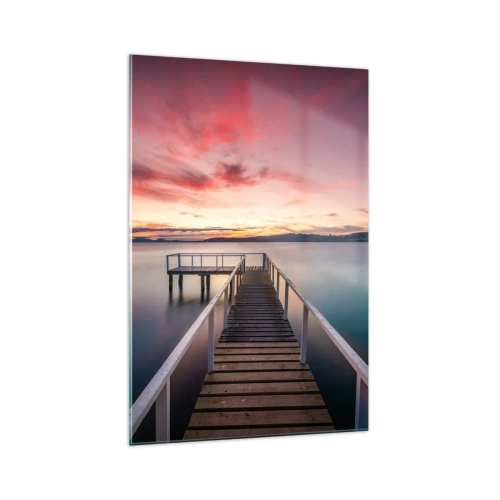 Tablou pe sticlă - Flacăra blândă a serii - 70x100 cm