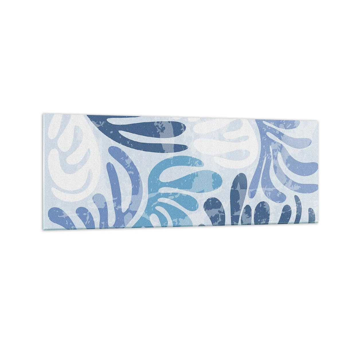 Tablou pe sticlă - Ferigi albastre - 140x50 cm