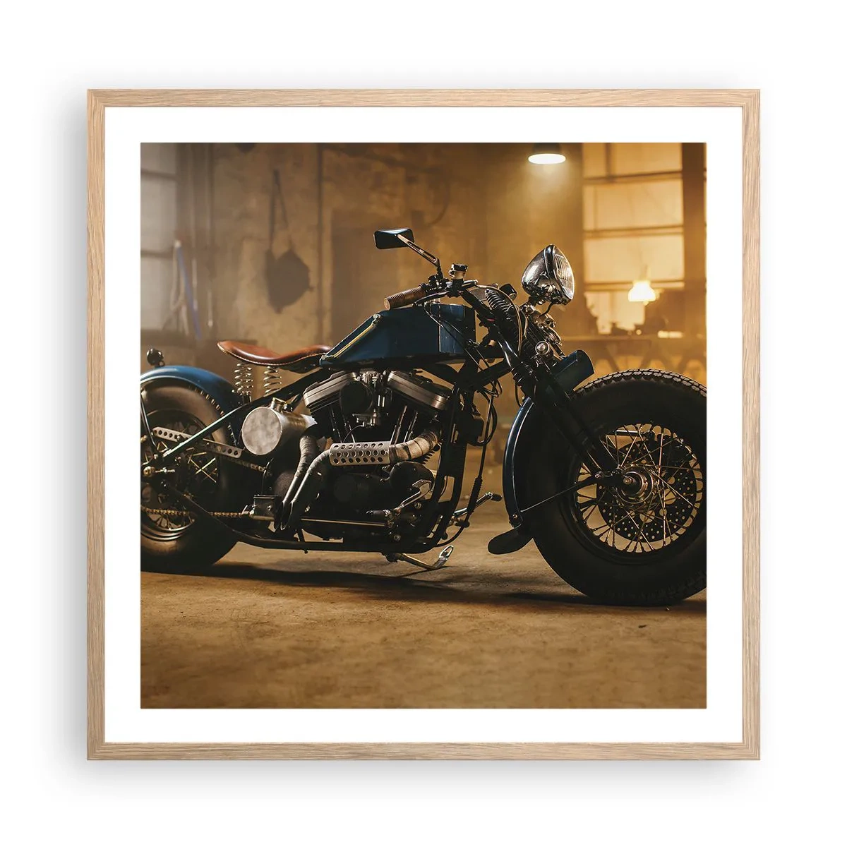 Poster în ramă de stejar deschis - Pot să fac totul - 60x60 cm