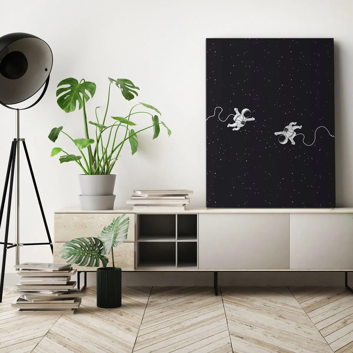 Tablou pe pânză - Dansul spațial - 55x100 cm
