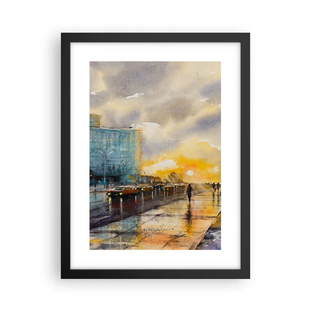 Poster în ramă neagră - Viața pe țărm - 30x40 cm