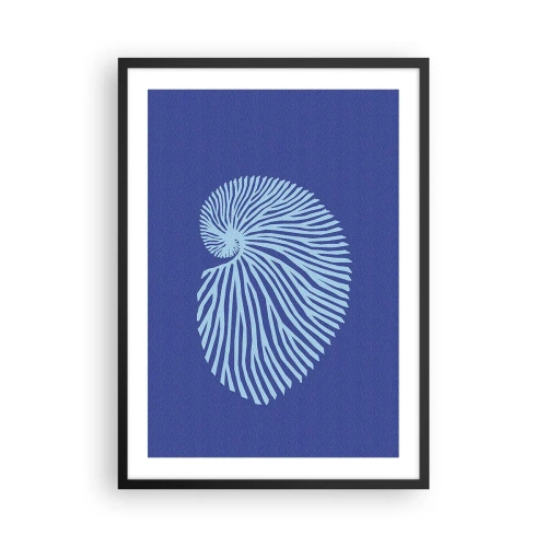 Poster în ramă neagră - Grafică stilizată în formă de cochilie într-un aranjament spiralat - 50x70cm - Nașterea cochiliei - Decorațiune modernă pentru perete pentru living și dormitor ARTTOR