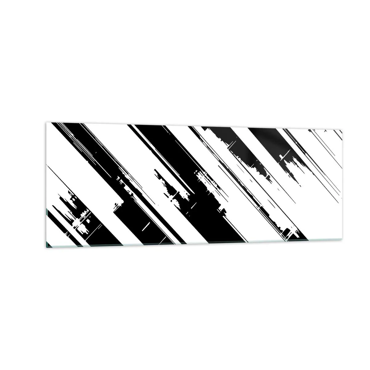 Tablou pe sticlă - Compoziție intensă și dinamică - 140x50 cm