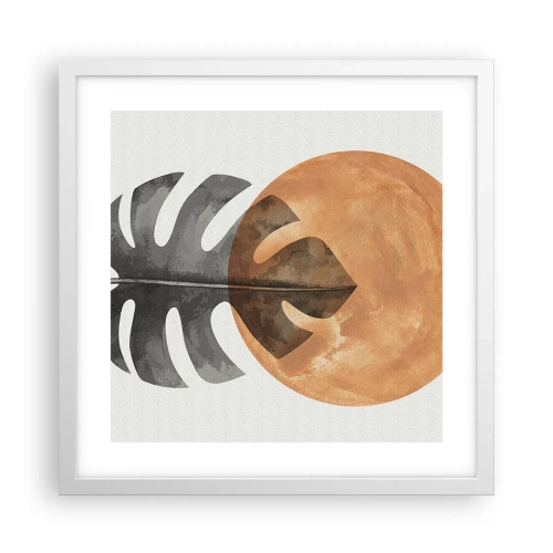 Poster în ramă albă - Doar soarele - 40x40 cm
